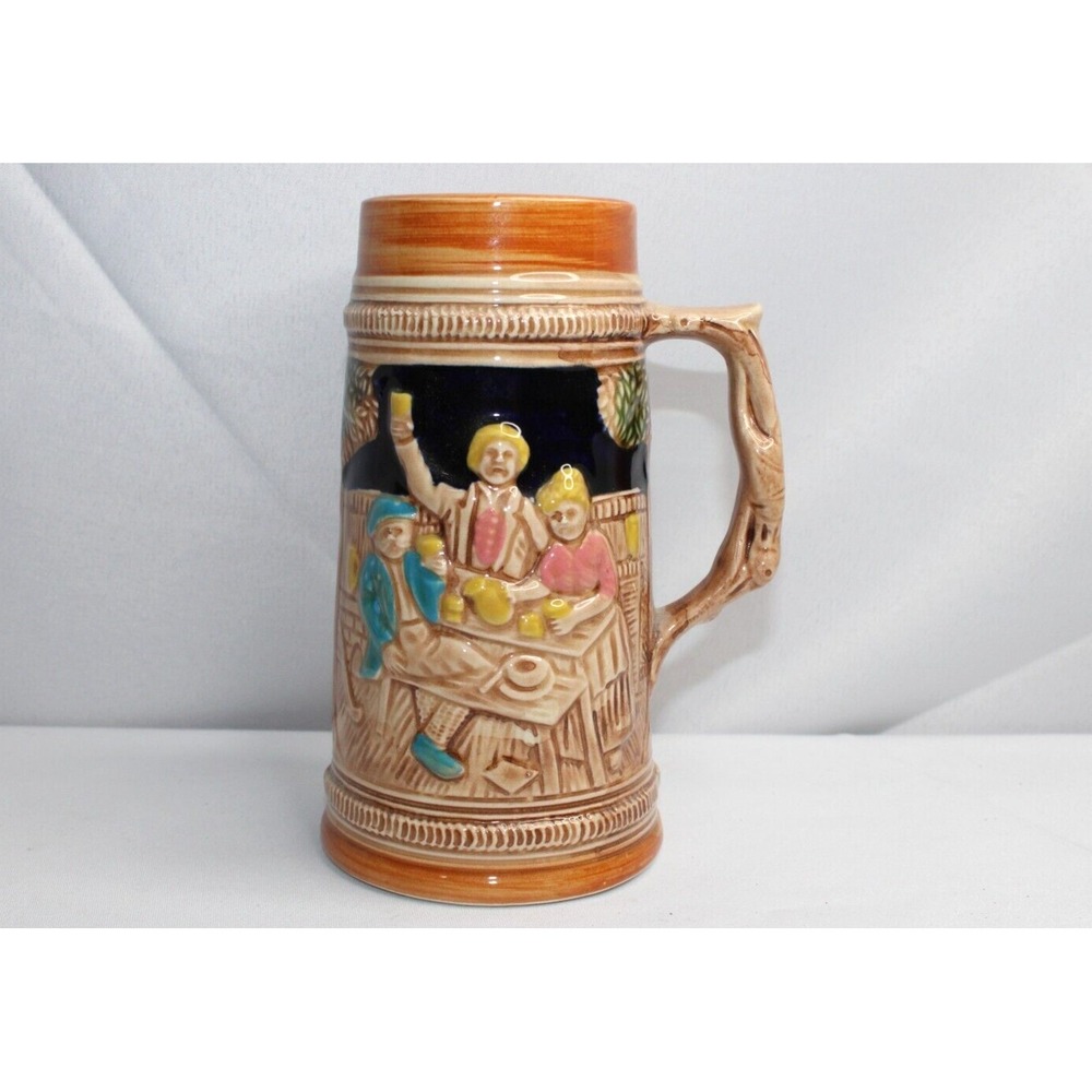 VTG German Style Beer Stein Mug 7" tall, Ceramic Made in Japan